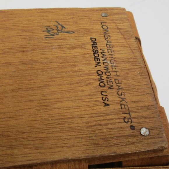 Longaberger 1991 Handmade Baske Wood bottom and top, EUC, REDUCED SHIPPING - Picture 2 of 8